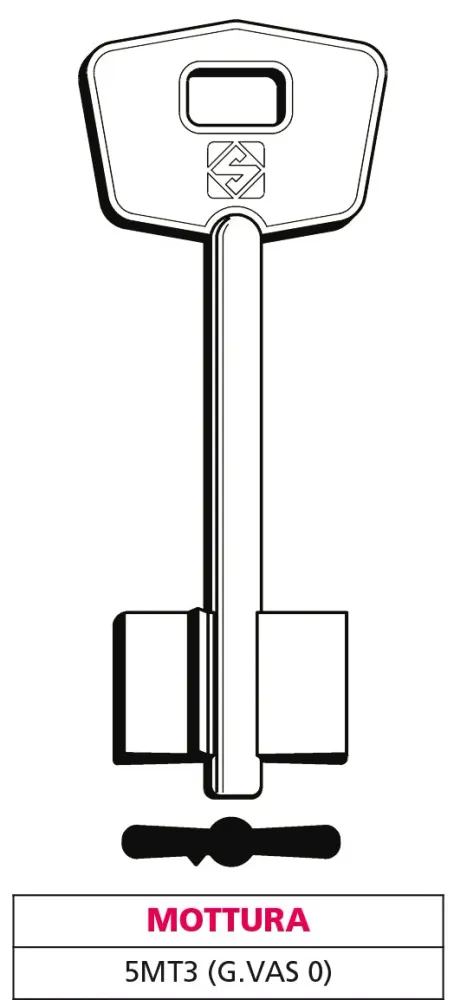 Silca Chiave Doppia Mappa 5Mt3 (G. Vas 0) Mottura 5.00 Pz