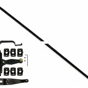 Spagnolette Per Finestra Complete Kit Nere- - Cm.160H. Per Finestra - 2 Pezzi Mrcas
