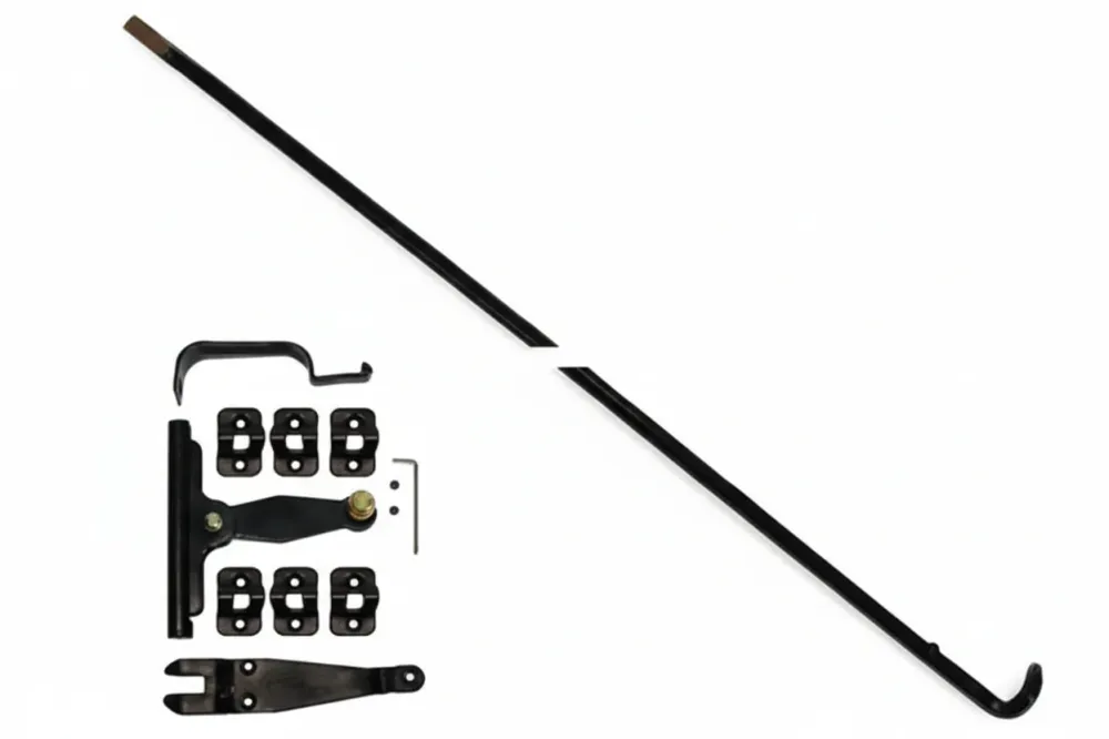 Spagnolette Per Finestra Complete Kit Nere- - Cm.160H. Per Finestra - 2 Pezzi Mrcas