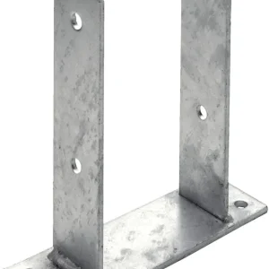 STAFFA DI SUPPORTO PER PALI - FORMA AD "U" - AVVITABILE 81X60MM