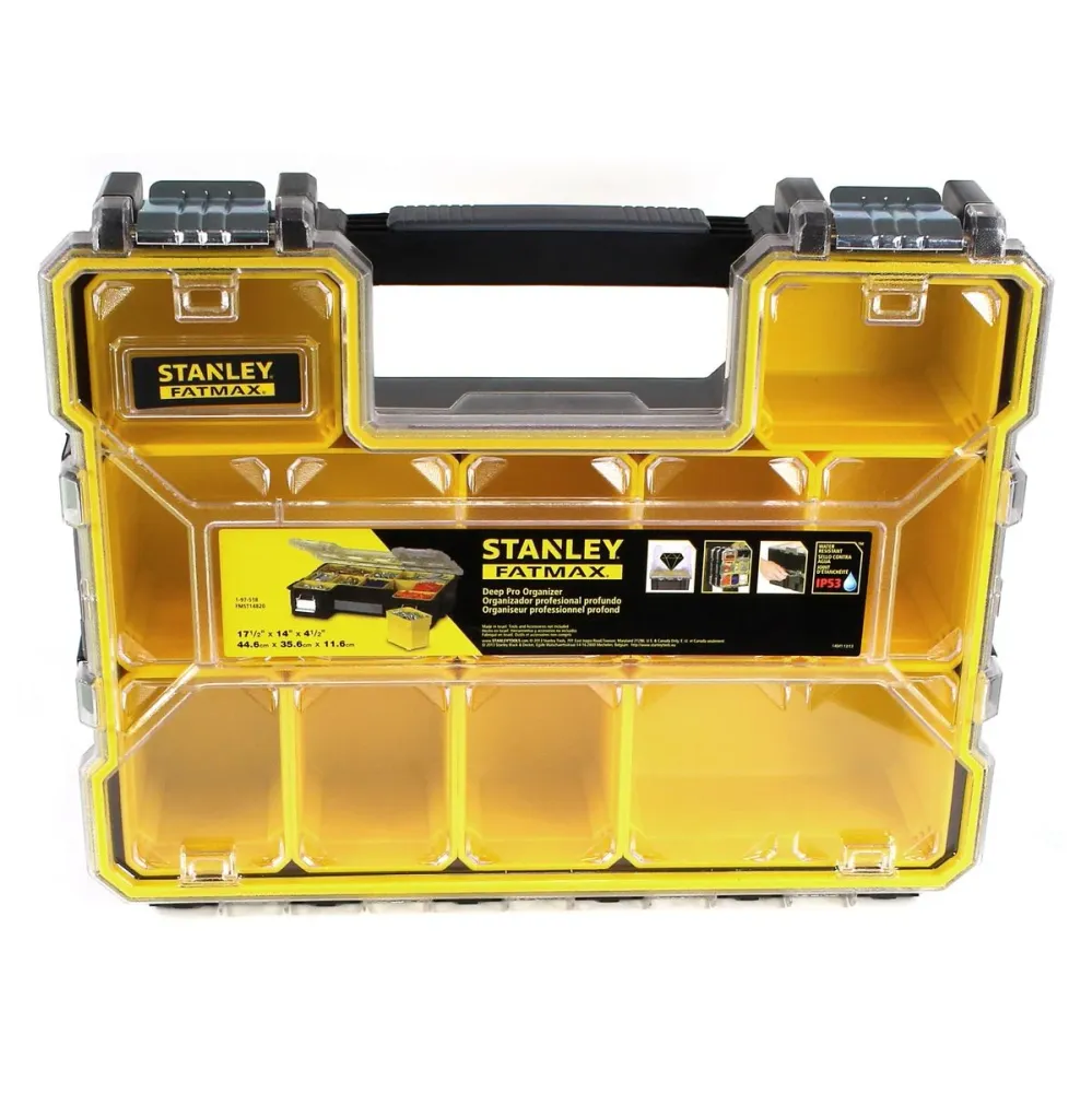 Stanley Profi Organizer FATMAX con 10 scomparti ( 1-97-518 ) impermeabile IP 53 con chiusura metallo