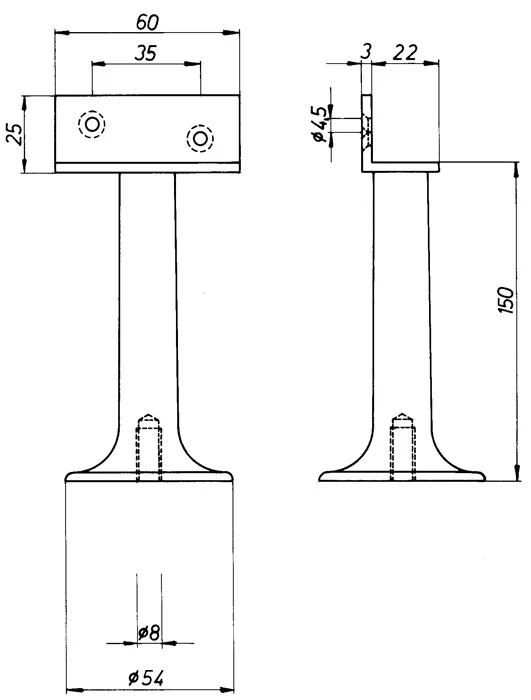 Supporto divisorio DENI ( 3000259233 ) larghezza 60 mm altezza 150 mm
