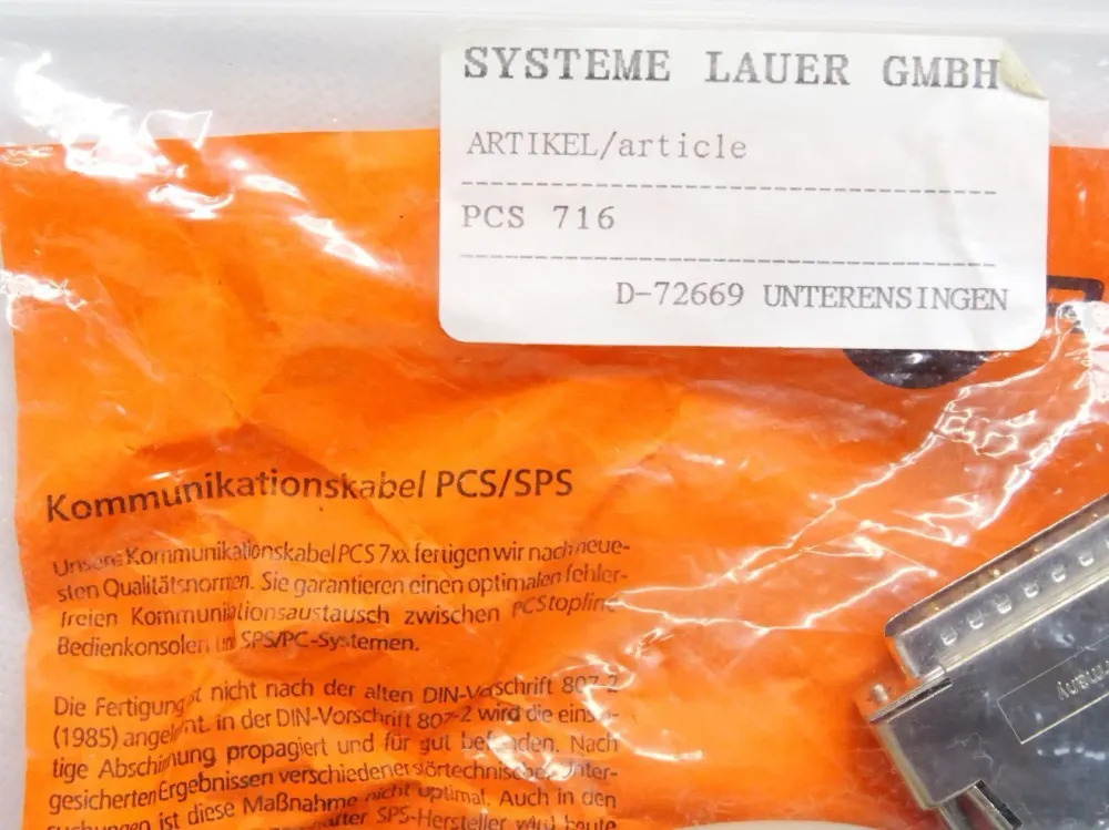Systeme Lauer Kommunikationskabel PCS716 PCS/SPS / Neu OVP