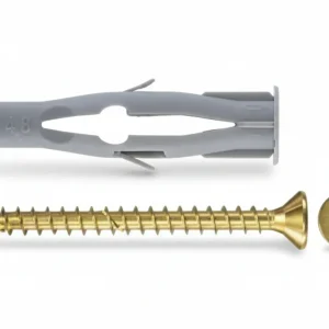 Tassello Nylon Con Vite Fu-V- - Ø Mm.8X50 Vite Mm.4,5X60 - 50 Pezzi Fischer