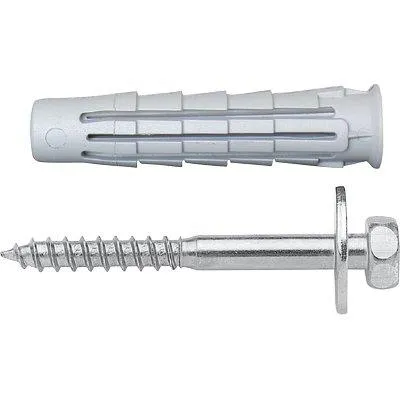 Tassello Nylon T6/Vte R Elematic - Vite Te Zincocromata T6/Vte R 14 Cf=Pz 25- 1 Confezioni