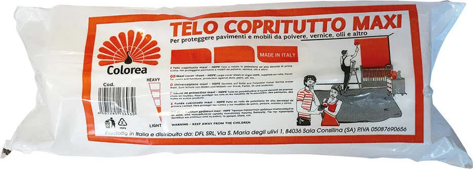 TELO COPRITUTTO MULTIUSO mt 4 x 4 - gr. 250 Colorea
