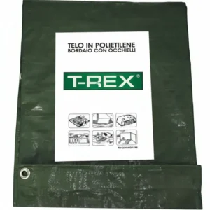 Telo Occhiellato Bordato Con Angoli Rinforzati 200 Gr. Pesante Mt.4X5 Gr.200 Al Mq. Colore Verde/Blu Trex