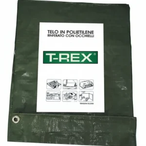 Telo Occhiellato Bordato Con Angoli Rinforzati 85 Gr. Hobby Mt.5X6 Gr.85 Al Mq. Colore Verde/Blu Trex