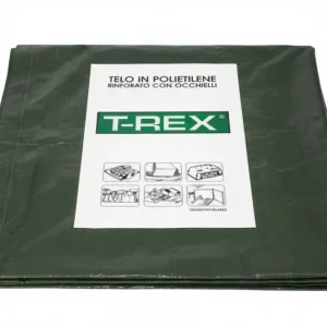 Telo Occhiellato Bordato Con Angoli Rinforzati 85 Gr. Hobby Mt.3X5 Gr.85 Al Mq. Colore Verde/Blu Trex