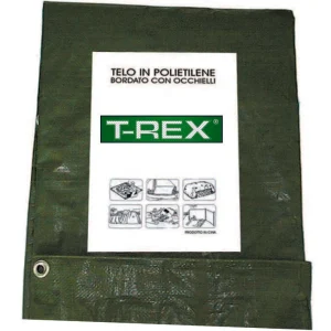 Telo Occhiellato Bordato Con Angoli Rinforzati 150 Gr. Medio Mt.4X5 Gr.150 Al Mq. Colore Verde/Blu Trex