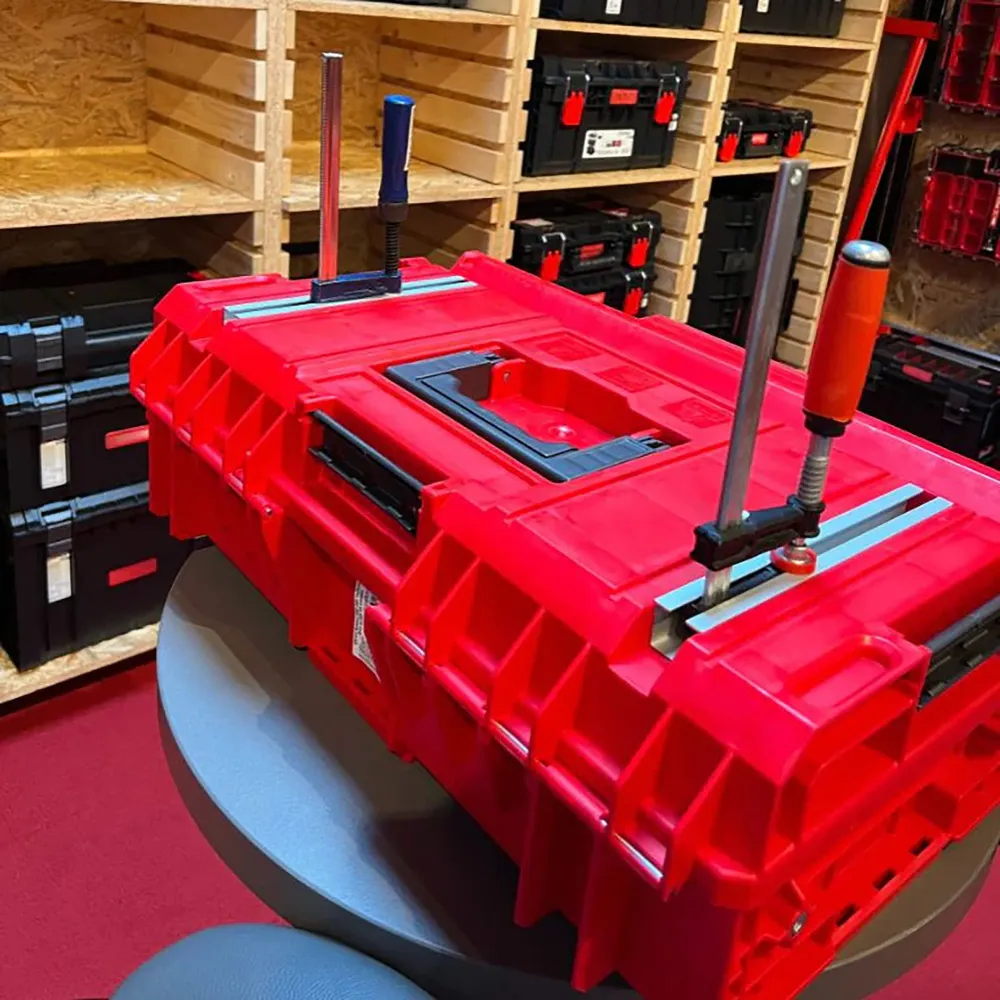 Toolbrothers RHINO XXL Valigia portautensili ULTRA Work+ altezza M 15,4 l IP66 con divisori estraibili + scatole