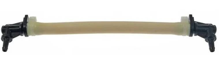 TUBO SANTOPRENE ø 6x10 mm raccordi portagomma 90° neri ø 5 l. totale 180