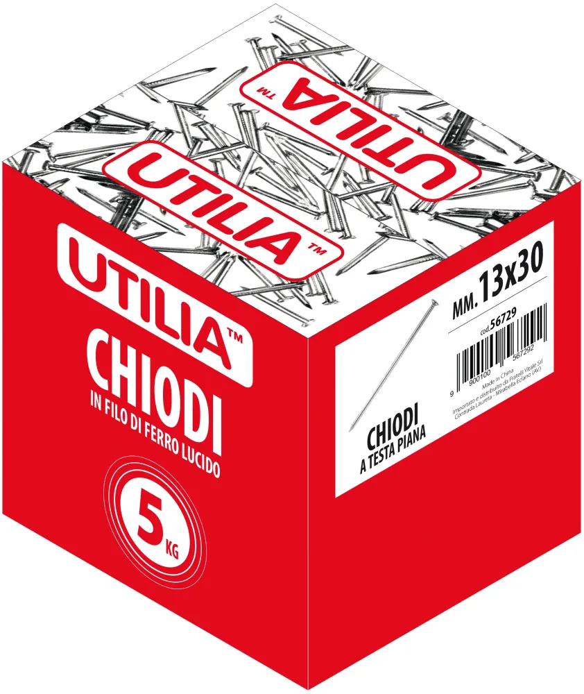 Utilia Chiodo Testa Piana Mis. 23X150 Mm. 5.00 Kg