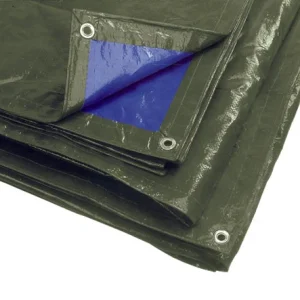 Utilia Telo Occhiellato Multiuso Polietilene Col. Verde/Blu (120 Gr/Mq) Mt. 2X3