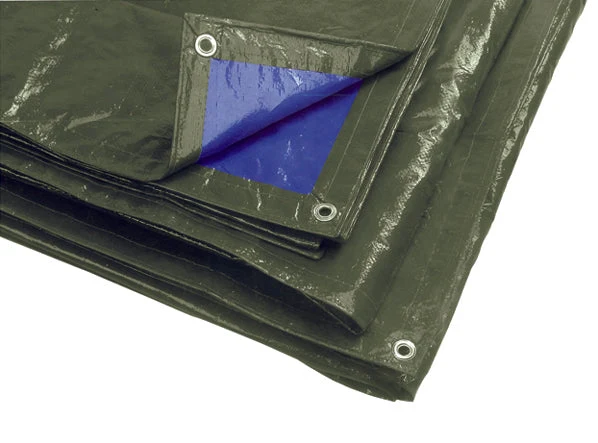 Utilia Telo Occhiellato Multiuso Polietilene Col. Verde/Blu (120 Gr/Mq) Mt. 2X3