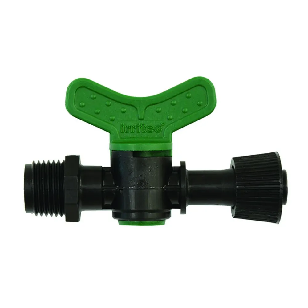 Valvola Cilindro Per Ala Gocciolante Maschio E Att. Rap. Poliprop. - ø mm.16xM 1/2" - 50 pz