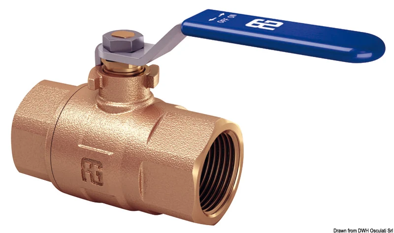 Valvola sfera F-F bronzo passaggio tot. 1/2