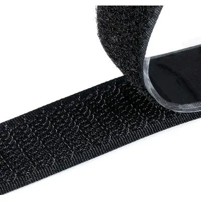 Velcro Adesivo Tenda Maschio Femmina Nero H.Cm 2 Mt 25