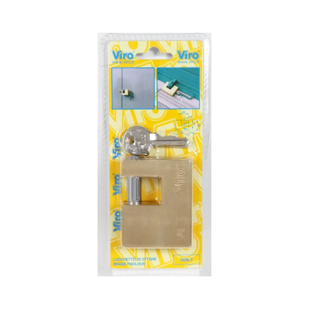 VIRO BL Art. 507.7 Lucchetto Serratura mm.90 - Alta Sicurezza