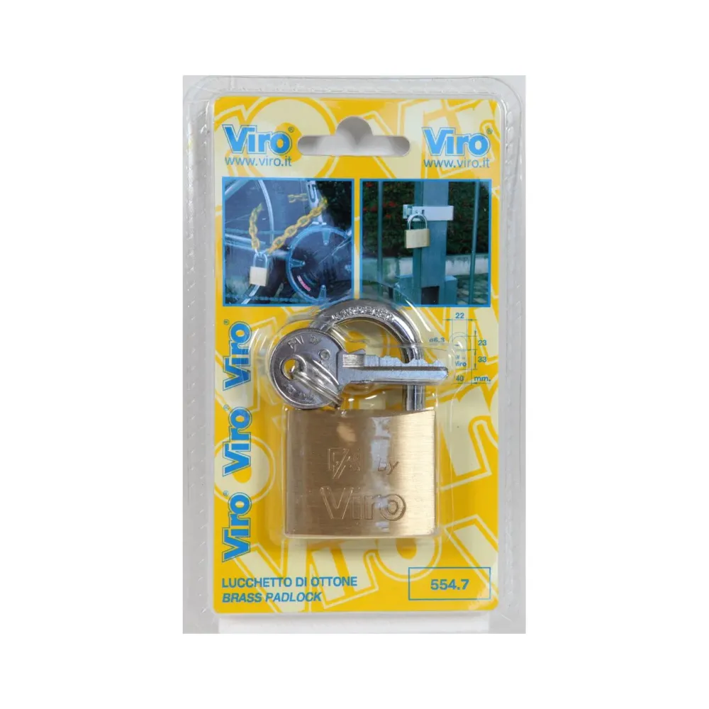 Viro BL Art. 550.7 - Lucchetto Rettangolare mm.16 - Alta Sicurezza