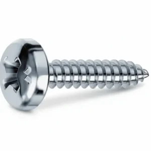 Viti Autofilettanti Testa Cilindrica Acciaio Zincato Bianco- - Ø Mm.4,2X38 - 500 Pezzi Mustad