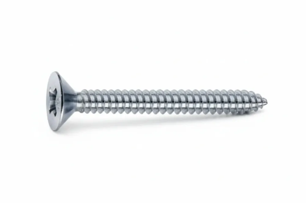 Viti Autofilettanti Testa Svasata Piana Acciaio Zincato Bianco- - Ø Mm.3,9X25 - 500 Pezzi Mustad