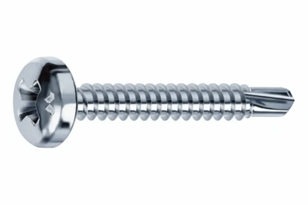 Viti Autoperforanti Testa Cilindrica Acciaio Zincato Bianco- - Ø Mm.4,2X16 - 500 Pezzi Mustad