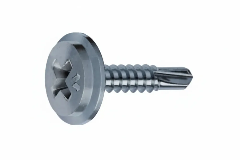 Viti Autoperforanti Testa Piatta E Larga Acciaio Zincato- - Ø Mm.4,2X25 - 500 Pezzi Mustad