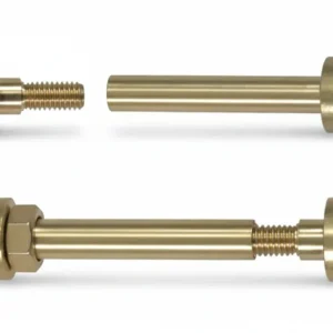Viti Cannocchiale Ottone- - Ø Mm.6X60H. - Testa Ø Mm.12 - Vite Ø.Mm.5X11 Ma - 10 Pezzi