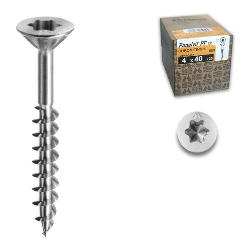 Viti legno Mustad PFACZP500600C8C PANEL VIT Cromo lucido