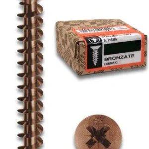 Viti legno Mustad PVACZP400350BZC PANEL VIT TC Bronzato