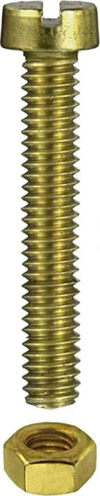 4 VITI METRICA OTTONE TESTA CILINDRICA M6X40MM