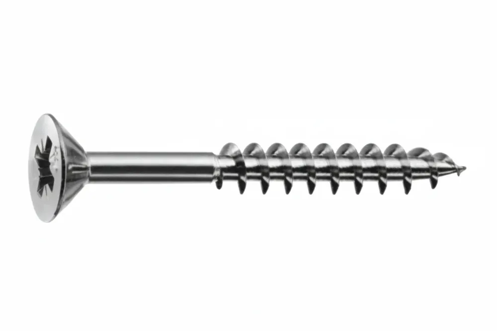 Viti Panel-Vit Pf Testa Svasata Piana Acciaio Chromiting- - Ø Mm.4,5X50 Filetto Mm.30 - 200 Pezzi Mustad