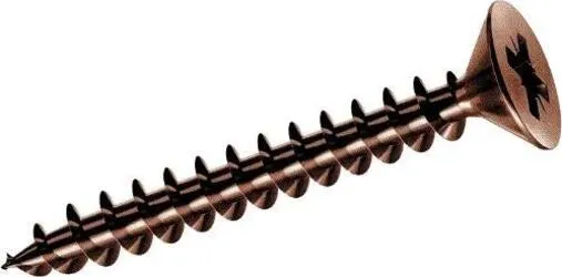 20 VITI PER LEGNO TRUCIOLATO TESTA PIANA SVASATA IMPRONTA CROCE PZ BRONZATI 3,5X20MM