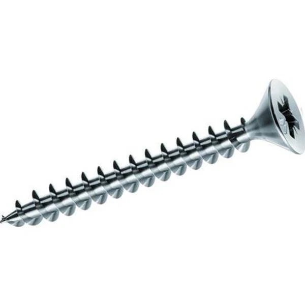 Viti per Truciolare Testa Piana TSP CR Zincate 6 x 100 mm confezione 100 pz