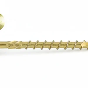 Viti Per Truciolare Testa Svasata Torx Acciaio Zincato Giallo- - Ø Mm.5X120 Filetto Mm.70 - Torx T25 - 100 Pezzi Ambrovit