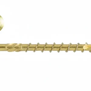Viti Per Truciolare Testa Svasata Torx Acciaio Zincato Giallo- - Ø Mm.5X60 Filetto Mm.35 - Torx T25 - 200 Pezzi Ambrovit