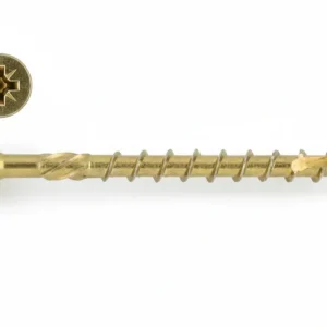 Viti Per Truciolare Testa Svasata Torx Acciaio Zincato Giallo- - Ø Mm.4X40 Filetto Mm.30 - Torx T20 - 500 Pezzi Ambrovit