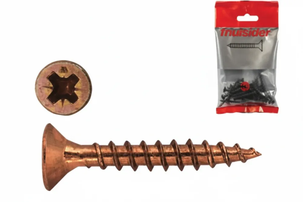 Viti Per Truciolare Tps Pozidrive Bronzate- - Ø Mm.5X60 Blister Pz.25 - 10 Blister Friulsider