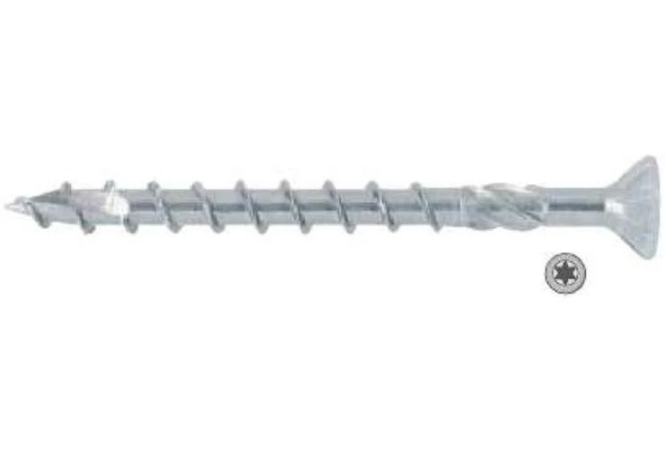 VITI TRUCIOLARE Autoperforanti TX torx 5X80 mm ZINCATA BIANCA Conf. 200 pz
