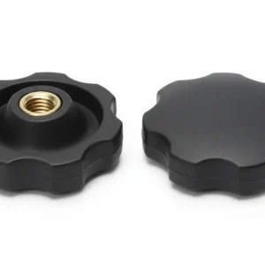 Volantino Con Bussola Ferro Filettata Abs Nero- - Ø Volantino Mm.40, Bussola M6 - 10 Pezzi