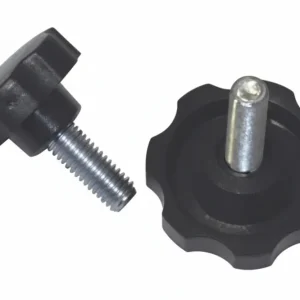 Volantino Con Perno Filettato Abs Nero- - Ø Volantino Mm.50, Perno M10 - 10 Pezzi
