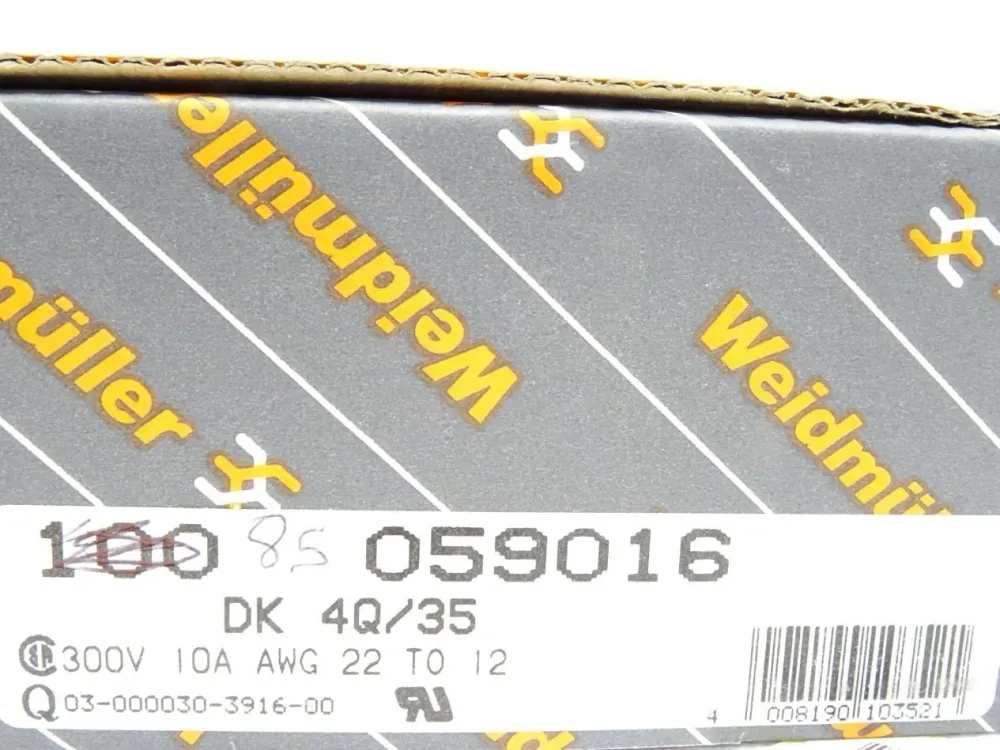 Weidmüller 059016/059016000 / DK 4Q/35 / DK4Q/35 / Inhalt : 85 Stück / Neu OVP