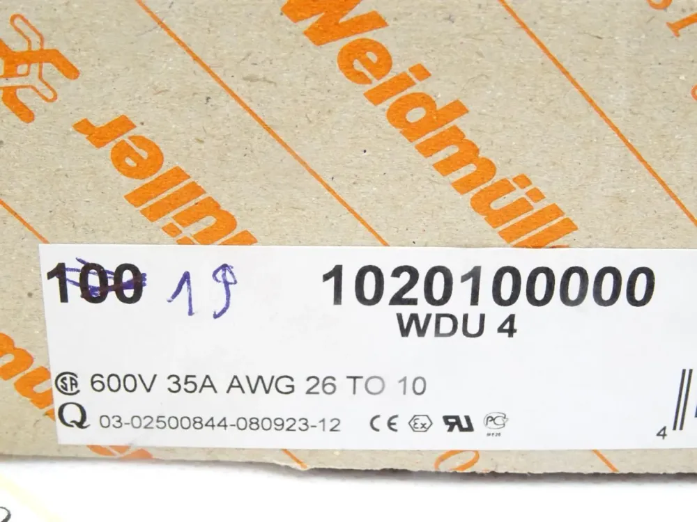 Weidmüller 1020100000 WDU 4 / Inhalt : 19 Stück / Neu OVP