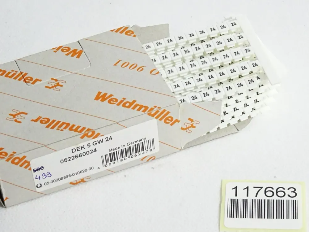 Weidmüller Klemmenmarkiererung 0522660024 / Inhalt:499 Stück / Neu OVP