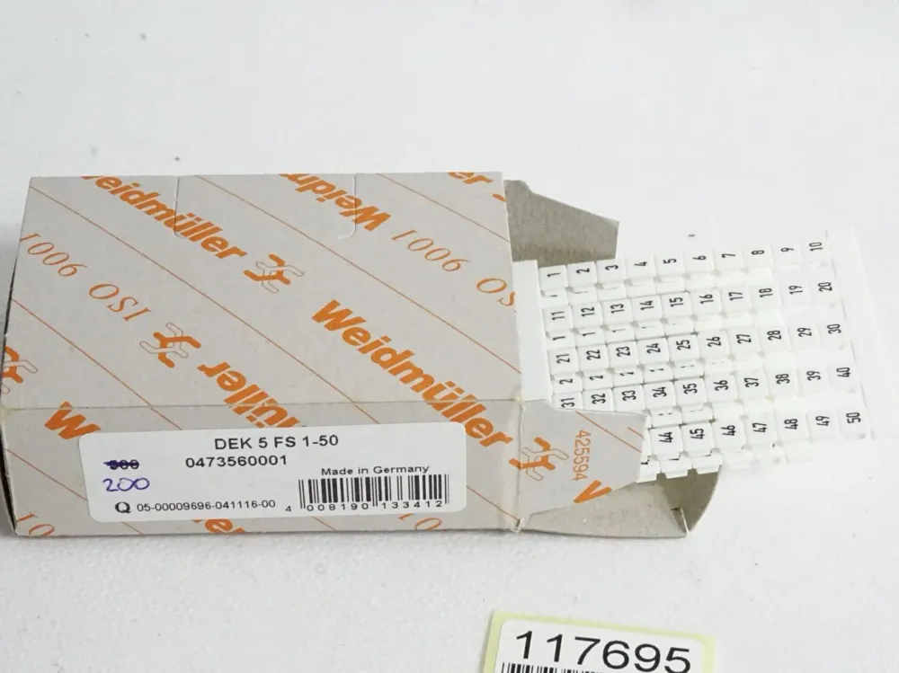 Weidmüller Klemmenmarkierung 0473560001 / Inhalt:200 Stück / Neu OVP