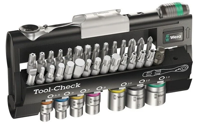 Wera Tool-Check Automotive 1 05200995001 Bit Sortiment 1/4 Nüsse 38 Teilig
