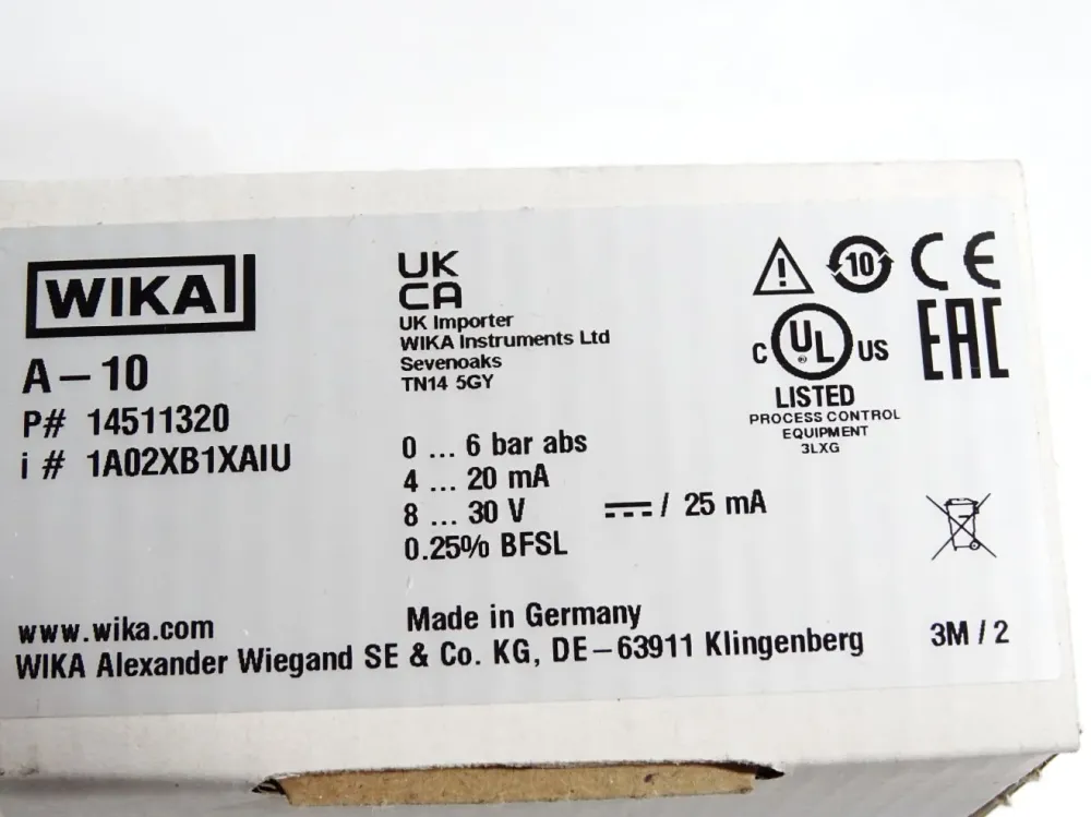 Wika Druckmessumformer -10 14511320 0…6bar 4…20mA 8…30V / Neu OVP
