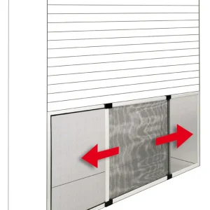 ZANZARIERA ESTENSIBILE PER FINESTRE ARGENTO cm. 70x50
