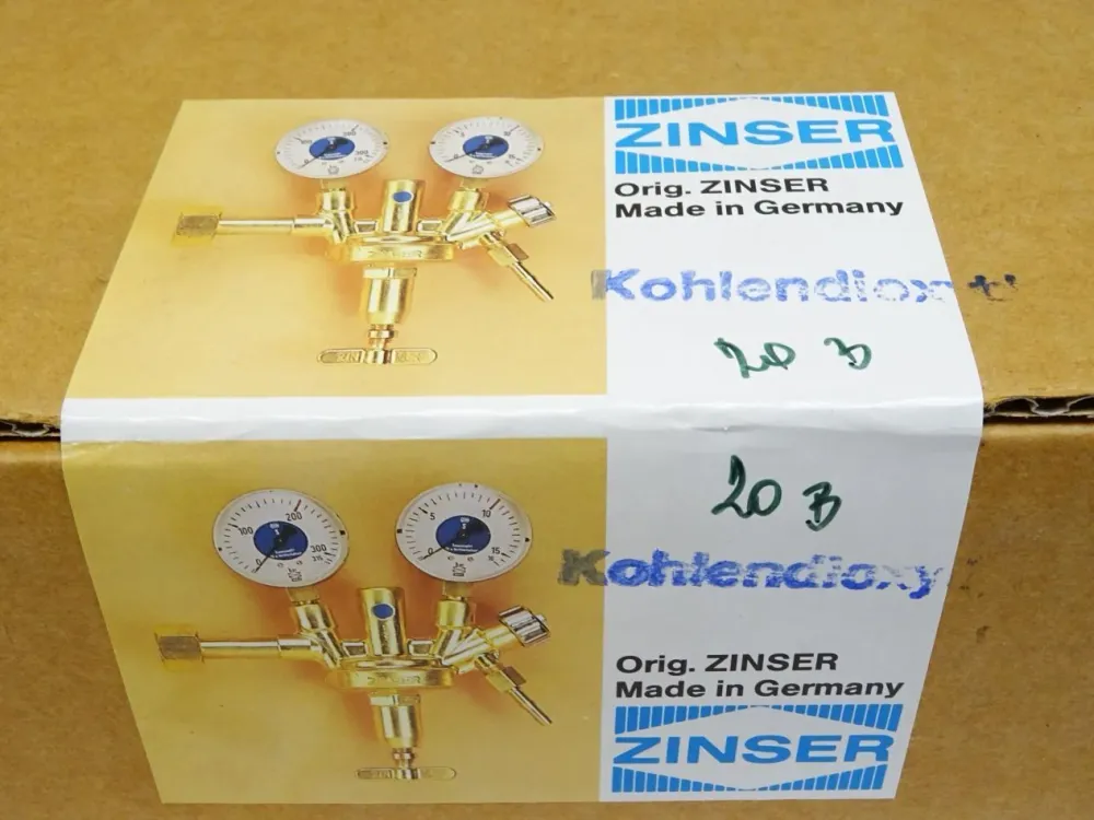 Zinser Kohlendioxyd Druckmiderer 20bar 2510260-020 Argon / Neu OVP versiegelt